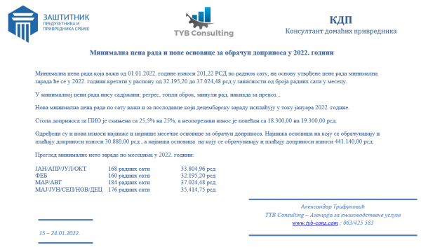 КДП – Консултант домаћих привредника бр 15